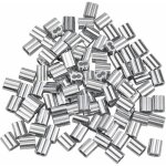 100 pcs manchons en aluminium, ferrules en aluminium de cble mtallique, clip  sertir en aluminium ...