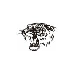 2 pices autocollants de voiture capot de voiture autocollants de voiture rflchissant tte de tigre ...