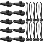 Memkey - 20 pcs clip de tente, clips de b�che, multifunktion pince pour auvent, inclure 10 tendeur elastique ...