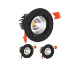 Memkey - 3 x spot led encastrables, 9w cob plafonnier encastr�, blanc froid 6000k, 900lm, ac 220 - 240v, ...