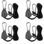 Memkey - 4 pices cordes  cliquet rglable avec crochets 1 / 8 tendeur voile ombrage sangle  cliquet ...