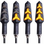 4pcs indicateurs de moto couleurs clignotants lumires indicateurs de virage de moto 12 v 12 led ampoules ...