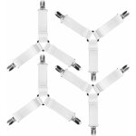 Memkey - 4pcs triangle attache drap housse �lastique fixation sangle de maintien r�glable pour literie, ...