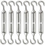 Memkey - 6 pièces tendeur cable m6 tendeur cable inox 304 réglable crochet de ridoir et crochet pour ... Memkey - 6 pièces tendeur cable m6 tendeur cable inox 304 réglable crochet de ridoir et crochet pour ...