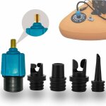Adaptateur de pompe pour planche  pagaie, adaptateur pompe kayak avec 4 buses de valve d'air pour kayak ...