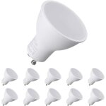 Memkey - ampoules led gu10, 7w quivalent ampoule halogne 70w, 550ml, blanc chaud 3000k, 120larges ...