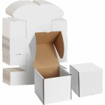 Bote en carton blanche 16x16x16 cm, lot de 20 boites carton d'expdition