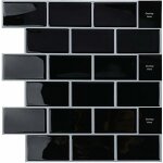 Memkey - credence adhesive pour cuisine salle de bain, faux carrelage adhesif mural blanc credence cuisine ...