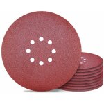 Disque de ponage 225 mm papier abrasif 8 trous grain 80 pour ponceuse murale 10pcs