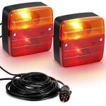 Feux arrire de remorque magntique - 12v aimant feux de remorque - feux arrire clignotants - feux de ...