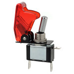 Interrupteur inverseur a bascule, 12v 20a racing couverture rouge led light spst toggle rocker ignition ...