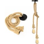 Memkey - lustre en corde de chanvre double t�te suspendue lumi�re pendante industrielle lustre en corde ...