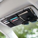 Organiseur pour pare - soleil de voiture - cuir synthtique - accessoires d'intrieur de voiture - pochette ...