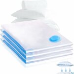 Memkey - sac rangement sous vide aspirateur, lot de 3 (60 x 80cm) sac sous vide vetement, rutilisable ...