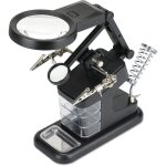 Troisime main, 3x / 4. 5x / 25x multifonctionnel troisieme main , avec loupe sur pied  10 led avec ...