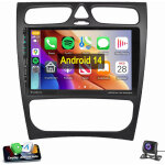 Pour mercedes benz c - klasse w203 c 180 c 220 android 14 autoradio gps wifi 2 + 32g cam