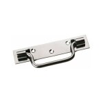 Poign�e sur platine 140 mm bourg mermier zingu� blanc - 342143