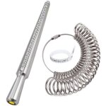 Mesure de la taille des bagues, baguier, baguier pour tailles de bagues de a � z, m�tal / acier / plastique ...