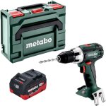 Metabo bs 18 lt perceuse - visseuse sans fil 18 v 60 nm + 1x batterie lihd 5, 5 ah + metabox - sans chargeur ...