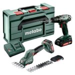 Metabo - combo set 2. 2. 5 perceuse - visseuse sans fil bs 18v + cisaille � herbe sgs ltx q avec batteries ...