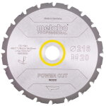 Metabo ? lame de scie circulaire 216mm ? al�sage 30mm ? 24 dents wz pour bois massif ? coupe pr�cise ...