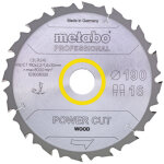 Metabo - lame de scie circulaire hw / ct 190 x 30 x 2, 2 / 1, 4, nombre de dents 16, denture plate biseaut�e, ...