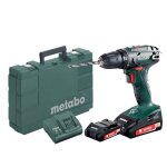 Metabo - outillage - perceuse - visseuse sans fil 18 v, 2 batteries li - hd 2, 0 ah li - power, chargeur ...