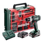Metabo - perceuse  percussion sb 18 l set 18v 2ah lipower avec coffret accessoires