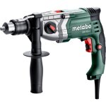 Metabo - perceuse � percussion sbe 800 - 2 avec mandrin � couronne dent�e (601744510) coffret plastique ...