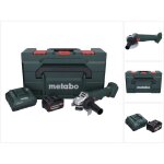Metabo w 18 l 9 - 125 meuleuse d'angle sans fil 18 v 125 mm + 1x batterie 4, 0 ah + chargeur + metabox ...