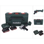 Metabo - w 18 l bl 9 - 125 meuleuse d'angle sans fil 18 v 125 mm brushless + 2x batteries 4, 0 ah + chargeur ...