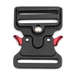 Metal boucle tactique en forme pour collier de chien, sacs, bagages, ceinture, vtements (noir, 50 mm ...