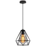 M�tal diamant 20cm lustre industriel vintage lampes suspendues rustique plafonnier moderne pour loft ...