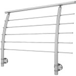 Metalenstock - garde corps inox 304 en kit � 5 barres � l'anglaise longueur 9 m poteaux cintr�s