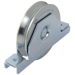 Metalideal galet ou roue de portail support int�rieurr gorge v - diam�tre 80 mm