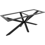 Metalopro - acamar frame ? pi�tement de table en m�tal noir forme araign�e, design moderne en acier pour ...
