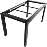 Metalopro - cadre de table extensible en mtal 140x70x72 cm ? pieds stables en acier noir pour table ...