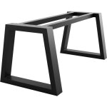Metalopro - extreme pieds de table en mtal noir forme trapze ? design industriel robuste pour salon ...