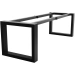Metalopro - extreme pieds de table en mtal noir forme trapze ? style industriel lourd pour salon ou ...