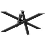 Metalopro - mikado ? pi�tement de table design crois� en acier noir, structure m�tallique stable pour ...