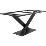 Metalopro pieds de table en m�tal noir design x ? structure en acier robuste avec vis et patins pour ...