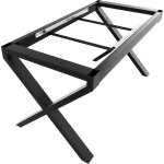 Metalopro - structure de table extensible en mtal 140x70x72 cm ? pitement robuste avec pieds en acier ...