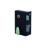 Serrure 4 gorges verticale  fouillot - jpm noir 70 gauche vertical 44 mm 68 mm poxy a fouillot avec ...