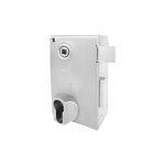 Serrure en applique verticale fouillot srie 9814 - metalux jaune / dor gauche tirant vertical zingu ...