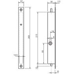 Metalux - serrure à encastrer 2 points à levier coffre 32 / 30 axe 22, 5mm f132305000 Metalux - serrure à encastrer 2 points à levier coffre 32 / 30 axe 22, 5mm f132305000