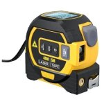 M�tre laser num�rique 3 in 1 avec ligne laser crois�e, 131ft t�l�m�tre laser num�rique, 16ft m�tre � ...