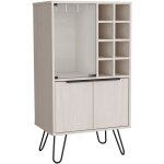 Meuble bar en mélamine aster avec 8 porte - bouteilles, 9 porte - gobelets et rangement inférieur , blanc ... Meuble bar en mélamine aster avec 8 porte - bouteilles, 9 porte - gobelets et rangement inférieur , blanc ...