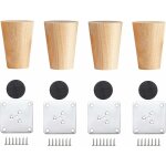 Meubles en bois pieds, 4 pices pied de canap en bois massif, pied de lit en bois, pied d'armoire en ...