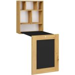Meuble �tag�re bureau pliant ch�ne noir mat 90 x 60 x 145 cm inclinable