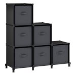 Meuble de rangement avec botes, meuble  6 compartiments pour vtements, tagres, tissu non - tisss, ...